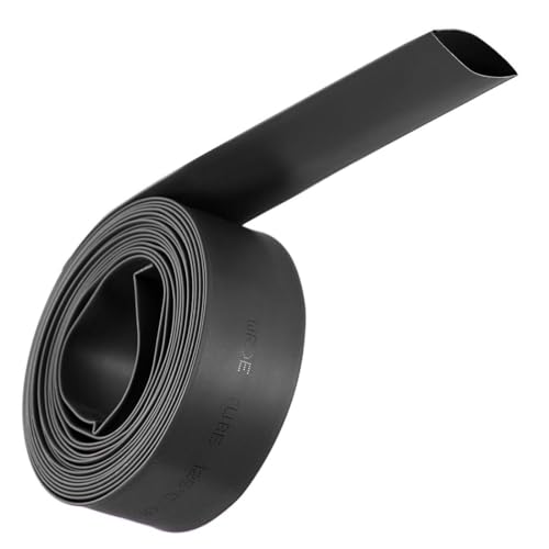 Unifizz Schrumpfschlauch, 16 mm Durchmesser, 26 mm flache Breite, 2:1 Verhältnis, Schrumpfschlauch, Kabelmuffe, 3 m, Schwarz Unifizz Schrumpfschlauch, 16 mm Durchmesser, 26 mm flache Breite, 2:1 Verhältnis, Schrumpfschlauch, Kabelmuffe, 3 m, Schwarz von Unifizz