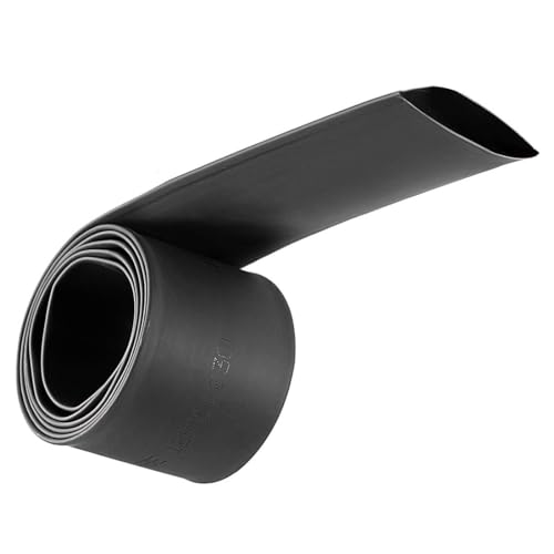 Unifizz Schrumpfschlauch, 30 mm Durchmesser, 50 mm flache Breite, 2:1 Verhältnis, Schrumpfschlauch, Kabelmuffe, 1 m, Schwarz Unifizz Schrumpfschlauch, 30 mm Durchmesser, 50 mm flache Breite, 2:1 Verhältnis, Schrumpfschlauch, Kabelmuffe, 1 m, Schwarz von Unifizz