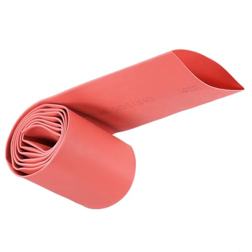 Unifizz Schrumpfschlauch, 40 mm Durchmesser, 66 mm, flache Breite, 2:1 Verhältnis, Schrumpfschlauch, Kabelmuffe, 1 m, Rot Unifizz Schrumpfschlauch, 40 mm Durchmesser, 66 mm, flache Breite, 2:1 Verhältnis, Schrumpfschlauch, Kabelmuffe, 1 m, Rot von Unifizz