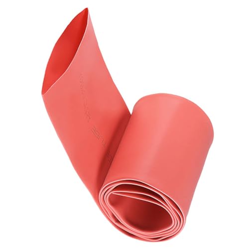 Unifizz Schrumpfschlauch, 50 mm Durchmesser, 80 mm flache Breite, 2:1 Verhältnis, Schrumpfschlauch, Kabelmuffe, 1 m, Rot Unifizz Schrumpfschlauch, 50 mm Durchmesser, 80 mm flache Breite, 2:1 Verhältnis, Schrumpfschlauch, Kabelmuffe, 1 m, Rot von Unifizz
