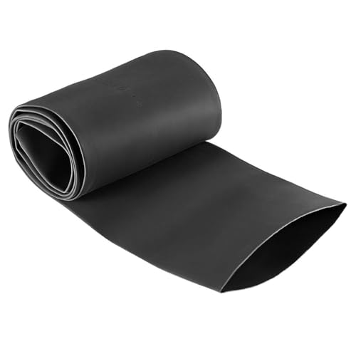 Unifizz Schrumpfschlauch, 60 mm Durchmesser, 98 mm, flache Breite, 2:1 Verhältnis, Schrumpfschlauch, Kabelmuffe, 1 m, Schwarz Unifizz Schrumpfschlauch, 60 mm Durchmesser, 98 mm, flache Breite, 2:1 Verhältnis, Schrumpfschlauch, Kabelmuffe, 1 m, Schwarz von Unifizz