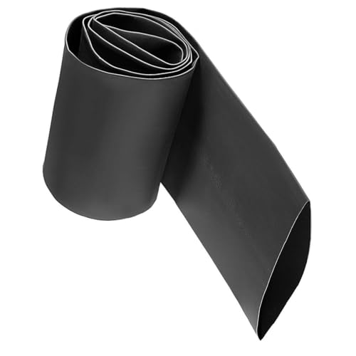 Unifizz Schrumpfschlauch, 70 mm Durchmesser, 113 mm, flache Breite, 2:1 Verhältnis, Schrumpfschlauch, Kabelmuffe, 1 m, Schwarz von Unifizz