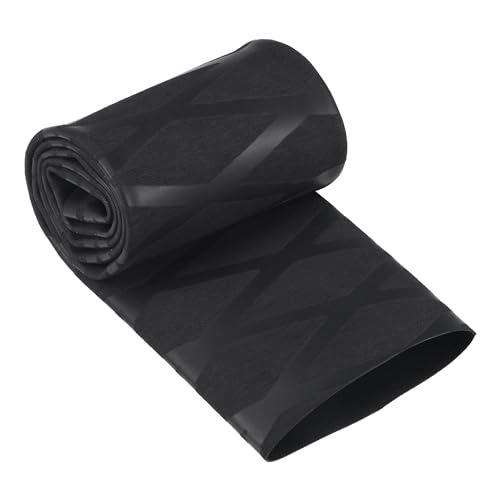 Unifizz Schrumpfschlauch für Angelrutengriffe, Griff, 40 mm Durchmesser, 65 mm, flache Breite, 2:1 Verhältnis, Schrumpfschlauch, Kabelhülse, 0,5 m, Schwarz von Unifizz