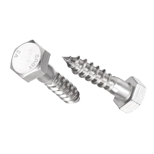 Unifizz Sechskantschrauben, M10 x 40 mm, 304 Edelstahl, Holzschrauben, Halbgewinde, selbstschneidende Schrauben für Holz und Terrassendielen, robuste Befestigungselemente, 10 Stück Unifizz Sechskantschrauben, M10 x 40 mm, 304 Edelstahl, Holzschrauben, Halbgewinde, selbstschneidende Schrauben für Holz und Terrassendielen, robuste Befestigungselemente, 10 Stück von Unifizz
