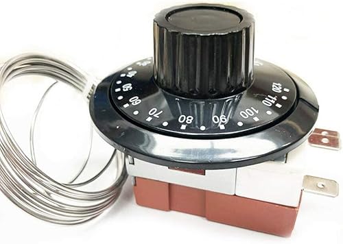 Unifizz TS-120SB Universal Einstellbarer schwarzer Kühlerthermostat, mechanischer Thermostat 0–120 °C von Unifizz
