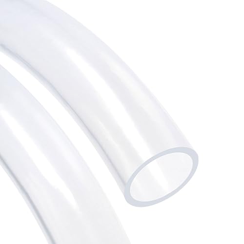 Unifizz Transparenter PVC-Schlauch, 45 mm Innendurchmesser, 53 mm Außendurchmesser, 1 m Länge, flexibler PVC-Schlauch, leichter Kunststoffschlauch für Wasser, Öl, Luftleitung von Unifizz