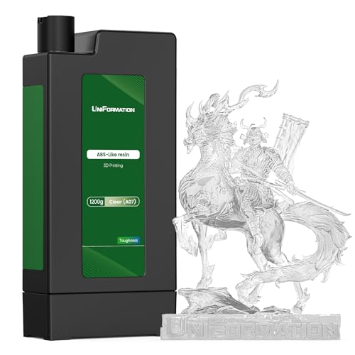 Boxed ABS wie Harz hart zäh 3D-Drucker Harz Photopolymer UV härtende 3D-Harz Flüssigkeit mit hoher Präzision Anzug für GK3 Serie SLA/LCD/DLP-Druck klar 1.2KG von Uniformation