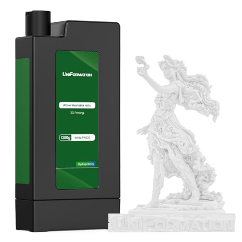 Boxed Wasser abwaschbar Harz leicht zu reinigen schnell 3D-Drucker Harz Photopolymer niedrige Viskosität schnelle hoher Präzision Anzug für GK3 Serie SLA/LCD/DLP Printing White 1.2KG Boxed Wasser abwaschbar Harz leicht zu reinigen schnell 3D-Drucker Harz Photopolymer niedrige Viskosität schnelle hoher Präzision Anzug für GK3 Serie SLA/LCD/DLP Printing White 1.2KG von Uniformation