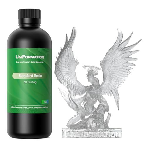 UNIFORMATION 3D Drucker Resin 3D-Druckerharz Standard Schnell UV-härtendes 3D-Harz auf Pflanzenbasis mit hoher Präzision und niedriger Viskosität Geeignet für Transparent, Klar 1KG von Uniformation