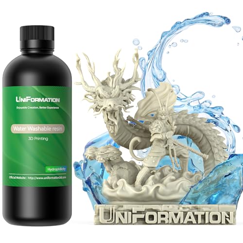 UNIFORMATION 3D Drucker Resin HD Wasser abwaschbares Harz leicht zu reinigen schnell UV hrtendes 3D Drucker Harz Photopolymer niedrig viskos schnelles 3D Harz für HD Vanille 1KG UNIFORMATION 3D Drucker Resin HD Wasser abwaschbares Harz leicht zu reinigen schnell UV hrtendes 3D Drucker Harz Photopolymer niedrig viskos schnelles 3D Harz für HD Vanille 1KG von Uniformation