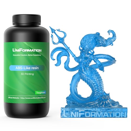 UNIFORMATION ABS-hnliches Harz hart Robustes 3D-Druckerharz Photopolymer UV-hrtendes 3D-Harz flüssig mit hoher Przision geeignet für SLA-/LCD-/DLP transparent blau 1 kg UNIFORMATION ABS-hnliches Harz hart Robustes 3D-Druckerharz Photopolymer UV-hrtendes 3D-Harz flüssig mit hoher Przision geeignet für SLA-/LCD-/DLP transparent blau 1 kg von Uniformation