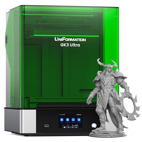 UNIFORMATION Großer Harz-3D-Drucker GK3 Ultra 13,5-Zoll 16K UHD Mono-LCD-Bildschirm 3D-Harz-Drucker 160 x 160 x H300mm Bauvolumen mit intelligentem, automatisch erkanntem Heizsystem von Uniformation