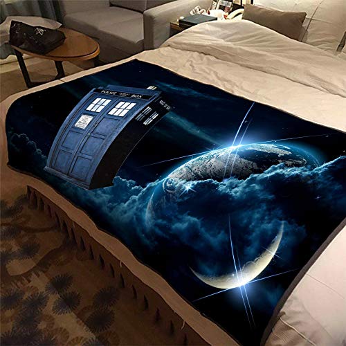 Uniguardian Doctor Police Booth Hochwertige warme weiche Flanell Plüsch auf der Schlafsofa Decke Geeignet für Klimaanlage Decke Nap Decke (B,150x200cm (60 * 80 in)) von Uniguardian