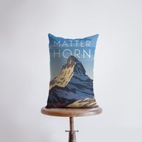Matterhorn | Schweiz Adventure Time 12x18 Kissenbezug Wanderlust Dekokissen Reise Dekor Reisegeschenk Geschenk Für Freund von UniikPillows