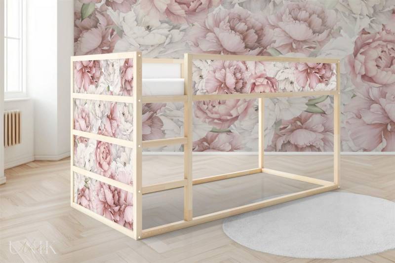 Unik Nordic Möbelfolie IKEA Kura Bett­aufkleber Set - Blooming Spring 2-Sticker-Set Unten, (Set, 0St.}, Für die angebene Anzahl an Flächen zugeschnitten), selbstklebend, exakte Maße, wiederablösbar von Unik Nordic