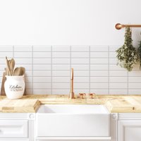Küchenrückwand Metrofliesen | Folie Selbstklebend Hartkunststoff Klebefolie Küche Spritzschutz Rückwand Küchenspiegel Herdspritzschutz von UnikNordic
