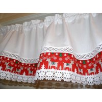 Scheibengardine Weihnachtlicher Landhausstil Rentiere Landhausgardine Weihnachten Scheibengardine Weihnachtlicher Landhausstil Rentiere Landhausgardine Weihnachten von UnikateUndmehr