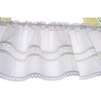 Schlichte Weiße Scheibengardine Landhausgardine Kurzgardine Querbehang Schlichte Weiße Scheibengardine Landhausgardine Kurzgardine Querbehang von UnikateUndmehr