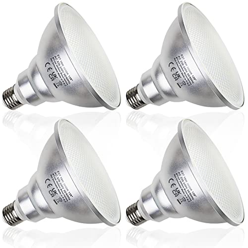 Unikcst 4er 18W E27 LED Lampe Warmweiss Par38 Reflektor Strahler 2000LM Flood Licht 230V, Ersetzt Halogen Leuchtmittel 180W, 120 Grad,Nicht Dimmbar von Unikcst