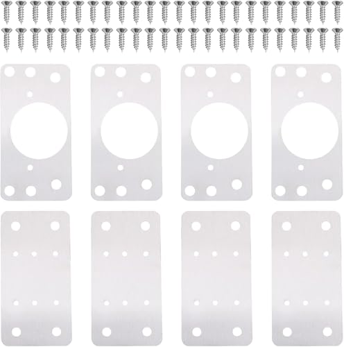 Reparaturplatten für Möbel, Scharniere, 8 Türen, für Cupboard, flach, Edelstahl, Küchenzubehör, für Cupboards, 8 Stück von Unikeen