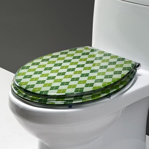 Unikicool Toilettensitz Aus Kunstharz,Toilettendeckel,Toilettensitz,Harz-Toilettendeckel Mit 3D-Effekten,WC Sitz Aus Harz,Transparenter WC-Sitz,Polyresin Toilettensitz,Geeignet FüR Toiletten von Unikicool