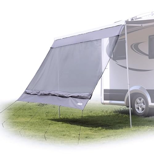 Unikka Awning Sun & Rain Blocker Front Wall & Side Walls for Camper Van, Motorhome and Caravan Minivan Bus Awning Wall Made Two-Layer Design. (400 * 200cm) von Unikka