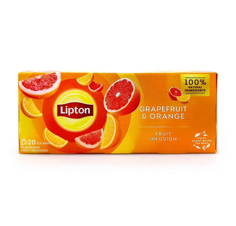 Unilever Teekanne Lipton Früchtetee Grapefruit & Orange, 20er Pack von Unilever