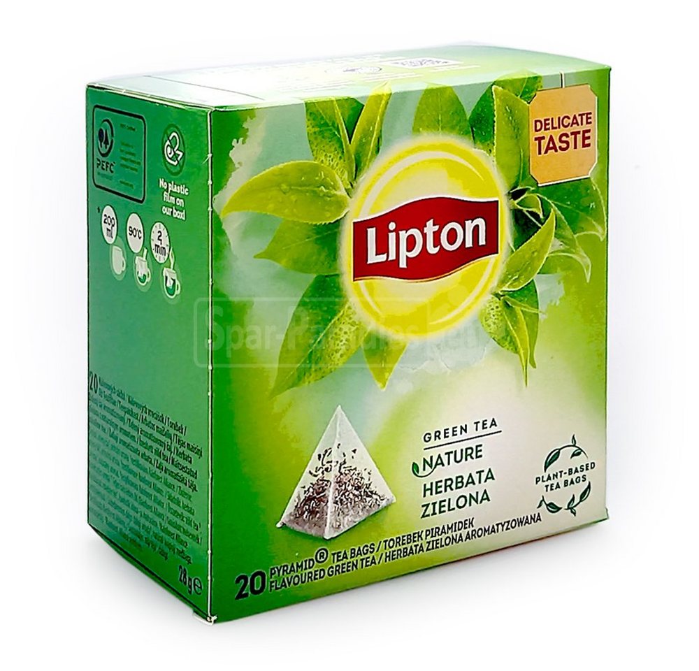 Unilever Teekanne Lipton Grüner Tee Fresh Nature, 20er Pack von Unilever