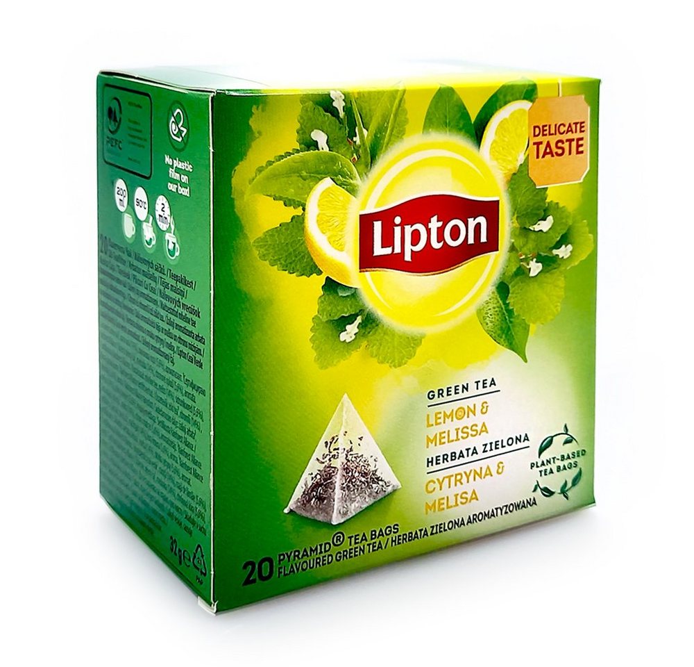 Unilever Teekanne Lipton Grüner Tee Zitrone & Melisse, 20er Pack von Unilever