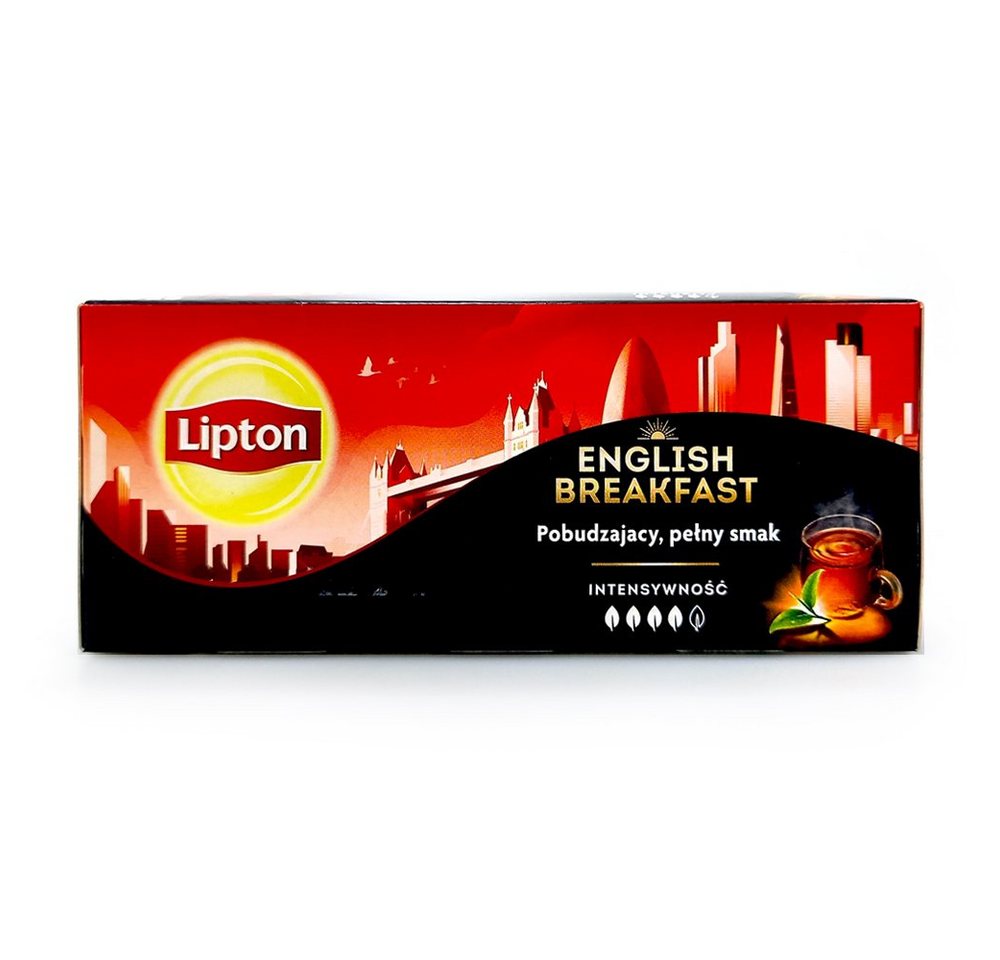 Unilever Teekanne Lipton Schwarztee English Breakfast, 25er Pack von Unilever