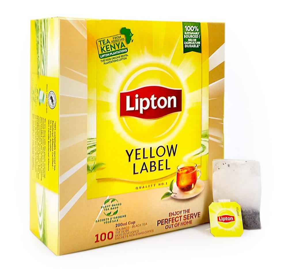 Unilever Teekanne Lipton Yellow Label Schwarztee, 100er Pack von Unilever