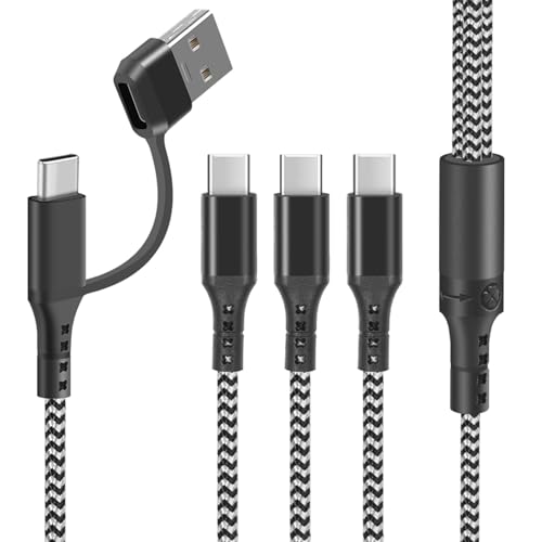 Multi USB C Kabel, 5 in 1 Universal Ladekabel USB C mit 3 Typ C Anschlüssen, USB A/USB C Multi Ladekabel Mehrfach für Phone 16/15 Pro Max, Android Galaxy, Huawei, Xiaomi, Oneplus, Honor, PS4-1.2M Multi USB C Kabel, 5 in 1 Universal Ladekabel USB C mit 3 Typ C Anschlüssen, USB A/USB C Multi Ladekabel Mehrfach für Phone 16/15 Pro Max, Android Galaxy, Huawei, Xiaomi, Oneplus, Honor, PS4-1.2M von Unillous