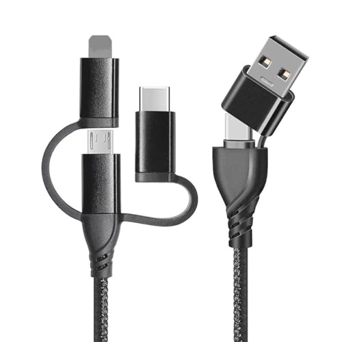 Unillous Multi USB Kabel, Universal Ladekabel 5 in 1 USB C Datenkabel mit Micro USB Typ C Anschlüsse, Multi Ladekabel für Smartphone Samsung Galaxy Huawei Xiiaomi Android PS4 Tablet- 1M von Unillous