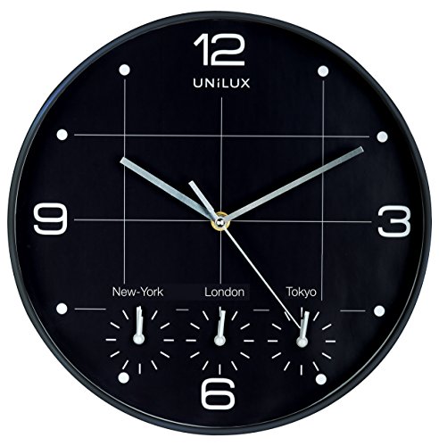 Unilux Wanduhr On Time, 30cm, schwarz von Unilux