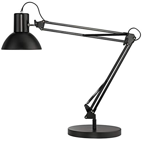 Unilux Success LED Schreibtischlampe 80, LED E27 austauschbar, schwarz mit Standfuß und Tischklemme von Unilux