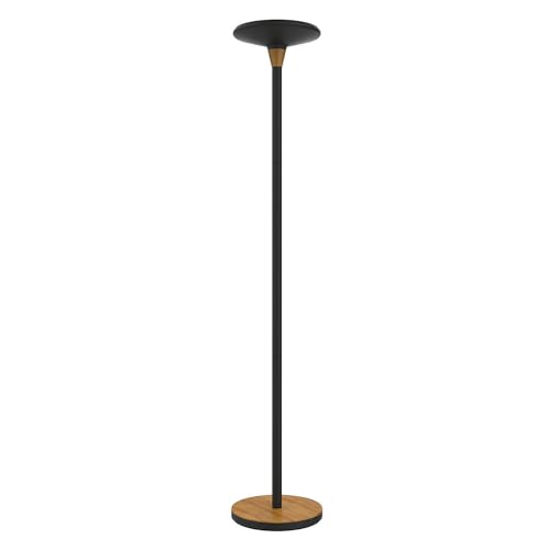 Unilux Baly Bamboo LED-Deckenfluter, Dimmfunktion, schwarz-bambus von Unilux