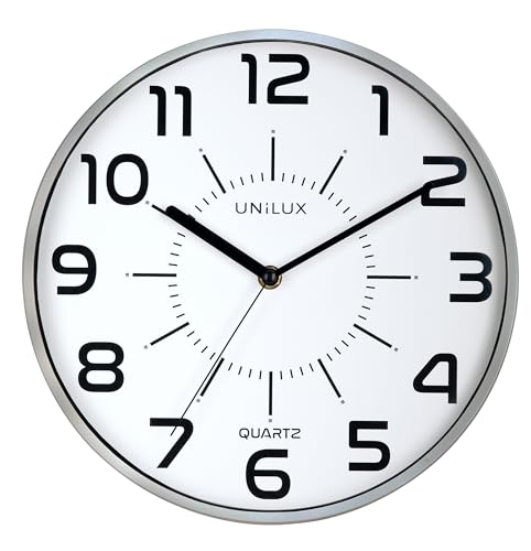 Unilux Wanduhr pop 28,5cm in grau, großes Ziffernblatt, lautlos, ohne Ticken Unilux Wanduhr pop 28,5cm in grau, großes Ziffernblatt, lautlos, ohne Ticken von Unilux