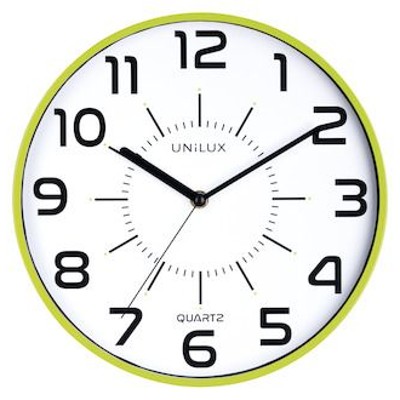 Wanduhr POP, 28cm, grün, 400094284, inkl. Batterien, schleichende Zeiger von Unilux