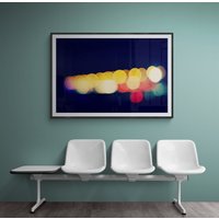 Die Lichter Der Stadt Bokeh Fotografie Farbenfrohe Abstrakte Wandkunst von UninventedColors