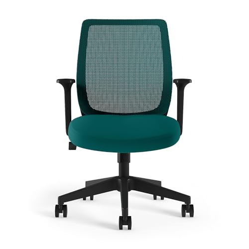 Union & Scale Essentials UN60410 Ergonomischer Drehstuhl aus Stoff, Blaugrün von Union & Scale