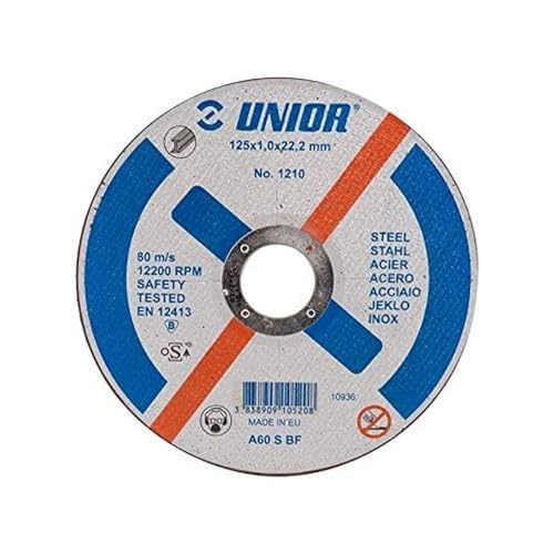 UNIOR 610518 - Disco de corte para metal A46SBF 115x1x22 mm serie 1210 von Unior