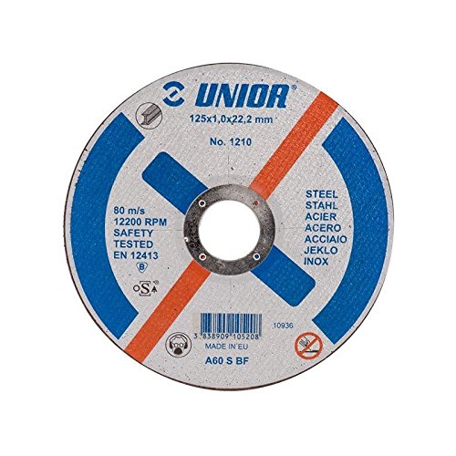 UNIOR 610522 - Disco de corte para metal A46SBF 180x1.6x22 mm serie 1210 von Unior