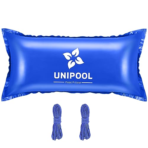 Poolkissen für oberirdische Pool, 1,2 x 2,4 m, Winter-Pool-Abdeckungskissen, ultradick und langlebig, widerstandsfähig, 0,4 mm PVC-Material Pool-Luftkissen zum Überwintern (2 x 5 m Seil) von Unipool