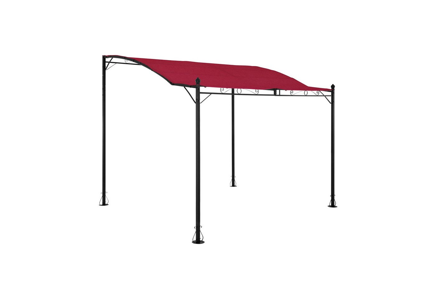 Uniprodo Anbaupavillon Uniprodo UNI_GAZEBO_ 3X2.5R Anbaupavillon freistehend weinrot 2,6 x 3 von Uniprodo