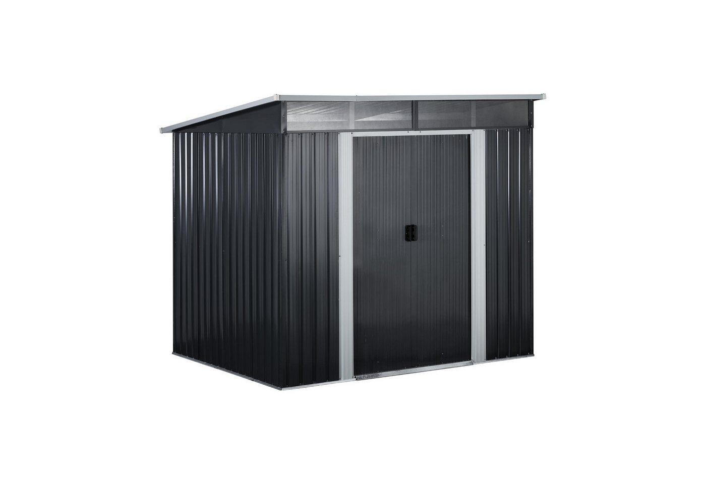 Uniprodo Gerätehaus Metall-GeräteschuppenMetallgerätehaus Gartenschrank abschließbar 260 x, BxT: 180x372 cm von Uniprodo