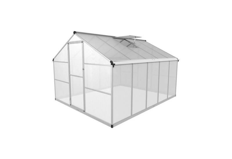 Uniprodo Gewächshaus 310 x 250 x 195 cm Treibhaus Pflanzenhaus Aluminium + Polycarbonat von Uniprodo