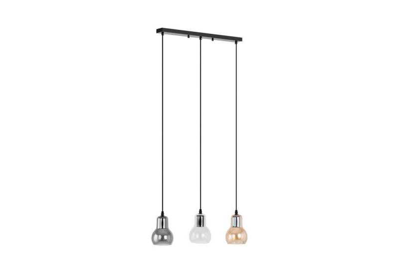 Uniprodo Pendelleuchte 3 Lampenschirme Rauchglas E27 Hängelampe Hängeleuchte Deckenlampe von Uniprodo