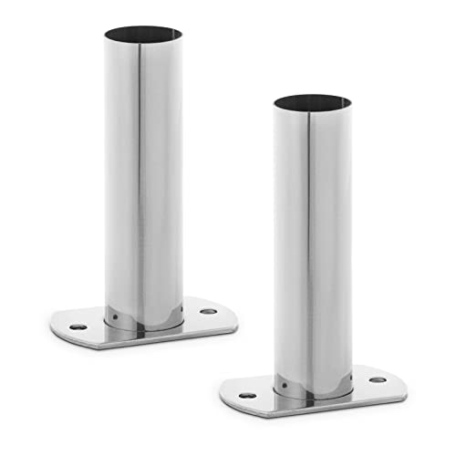 Uniprodo Uni_Ladder_Support_42 Poolleiter-Montageset 1 Paar Leiterendstücke Befestigungsset Edelstahl ø 40 mm von Uniprodo