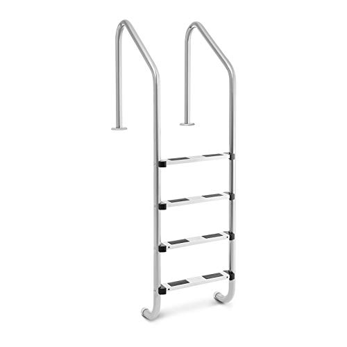 Uniprodo Uni_Pool_Ladder_1820 Poolleiter Edelstahl 4 Stufen Schwimmbadleiter 180 kg Tiefbeckenleiter von Uniprodo