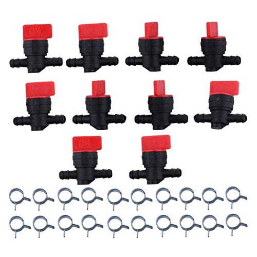 Uniqal 10 Stück Series 494768 698183 Kraftstoffabsperrventil mit für Kraftstoffleitung 1/4 Rasentraktor von Uniqal
